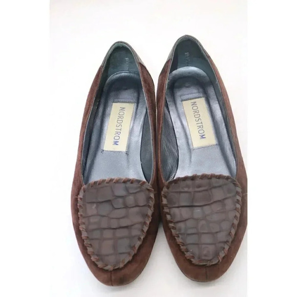 Nordstrom Leather Loafers-Flats-Size 8M - Picture 2 of 9